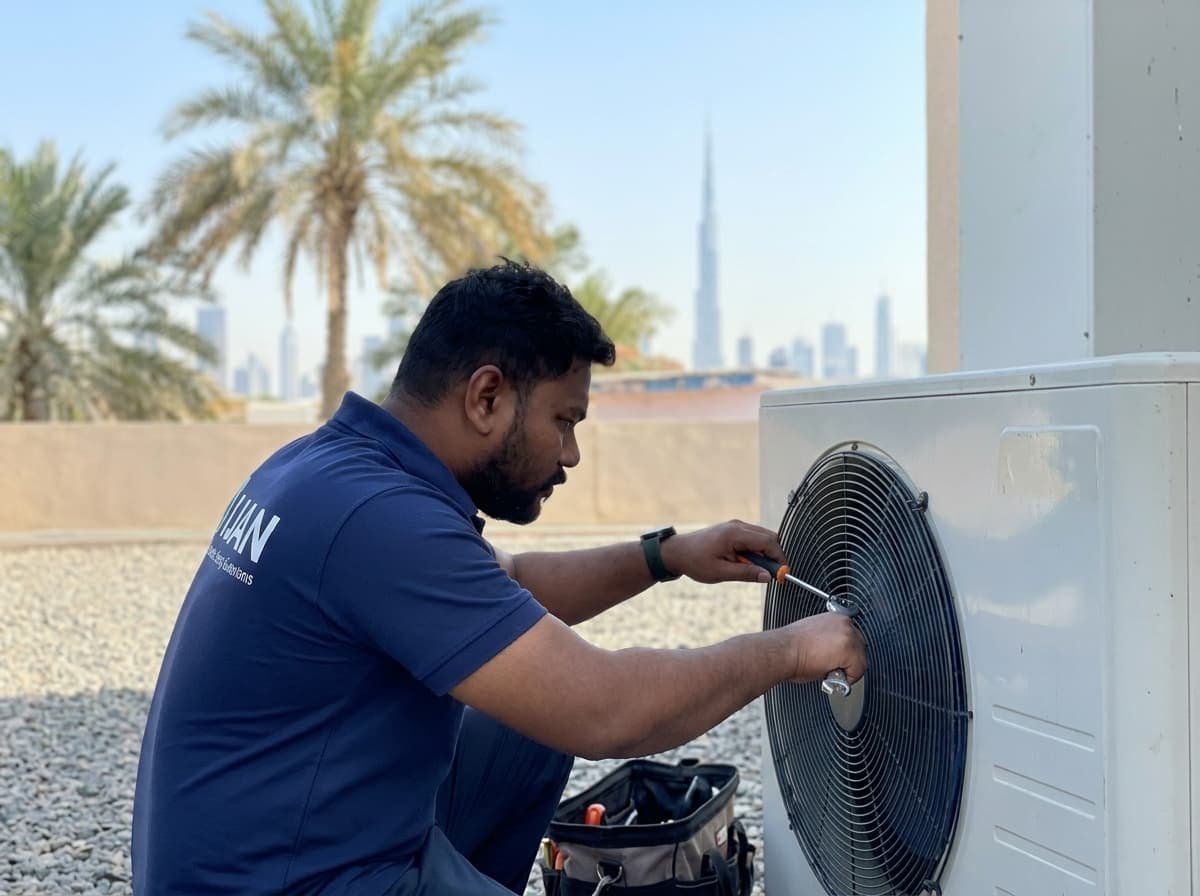 Outdoor AC Condenser Fan & Motor Overhaul